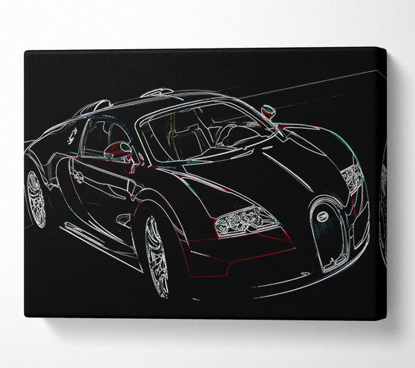  A Canvas Print of Bugatti Veyron Front Canvas Wall Art