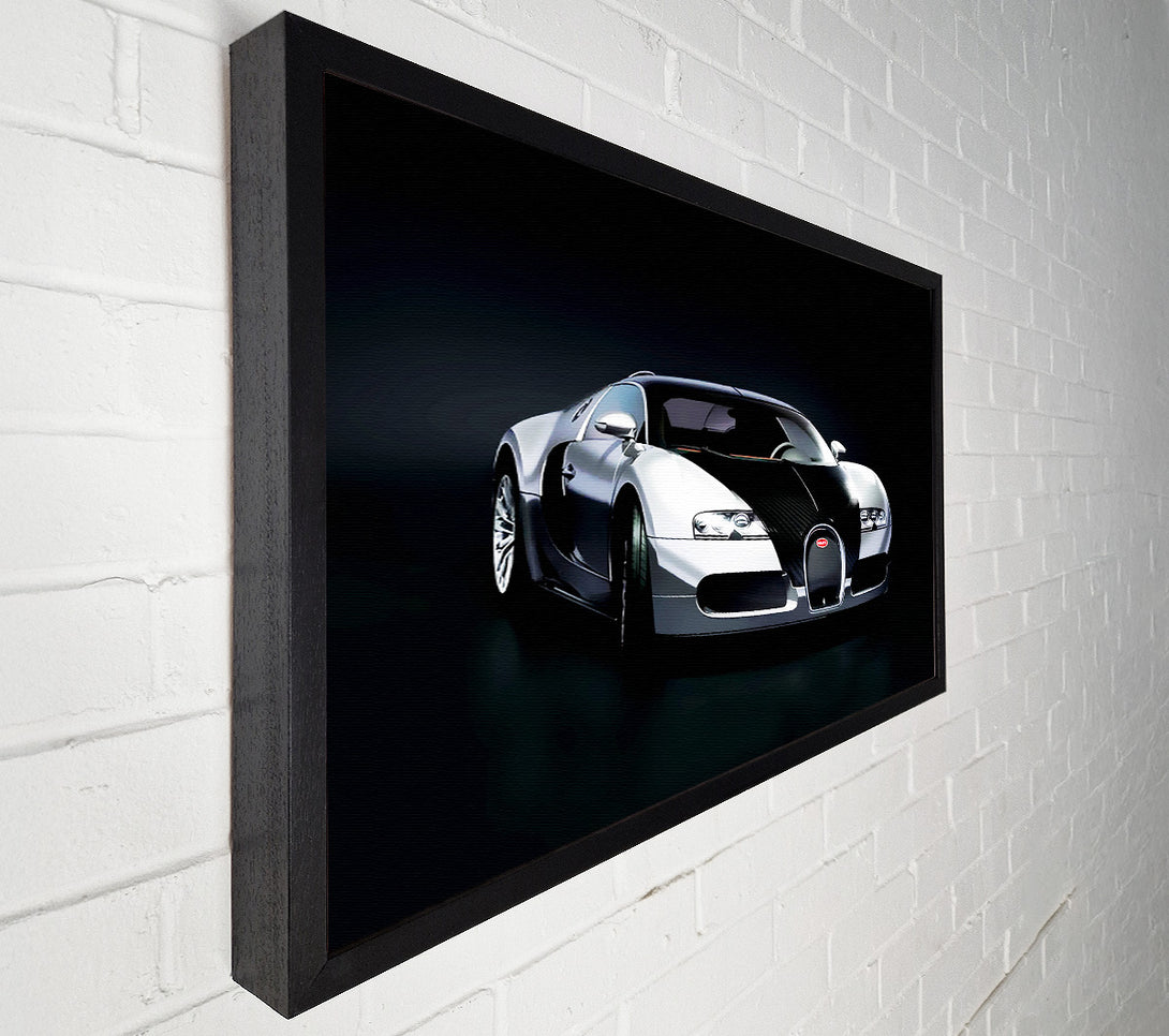  A Canvas Print of Bugatti Veyron Black Silver Canvas Print