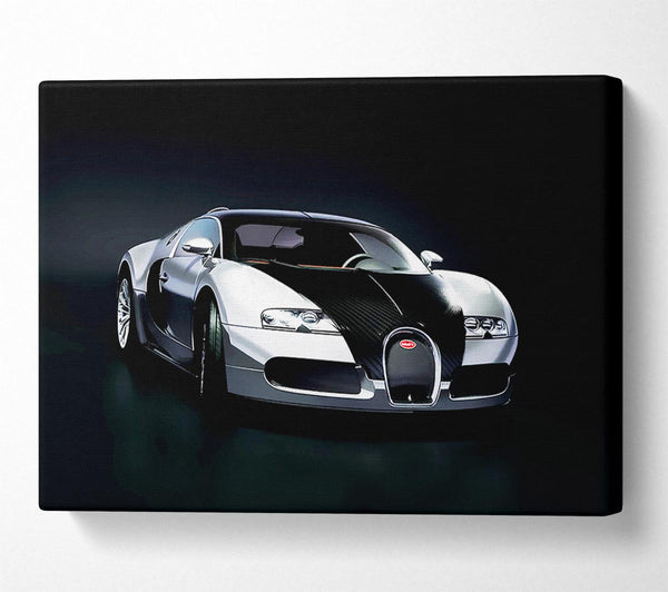  A Canvas Print of Bugatti Veyron Black Silver Canvas Print