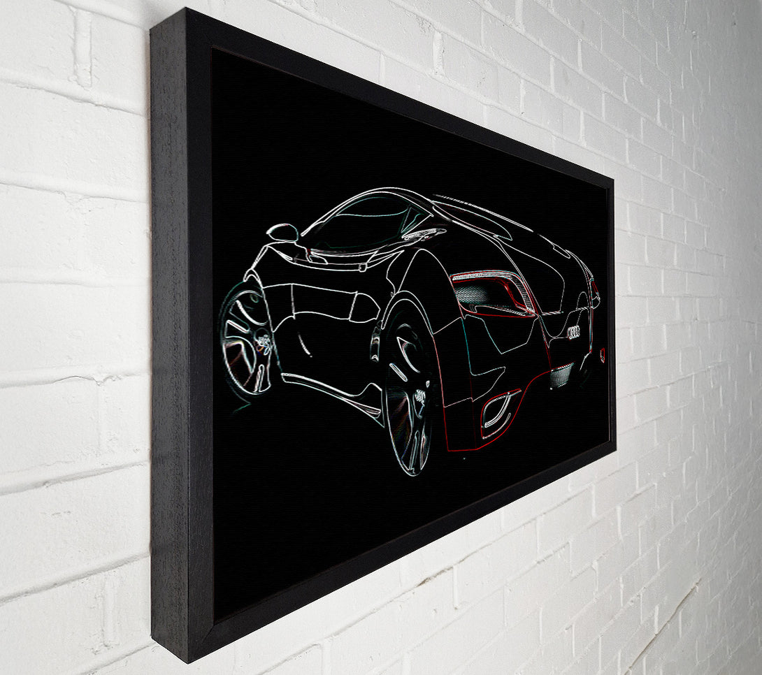  A Canvas Print of Bugatti Veyron Psychedelic Rear Canvas Art
