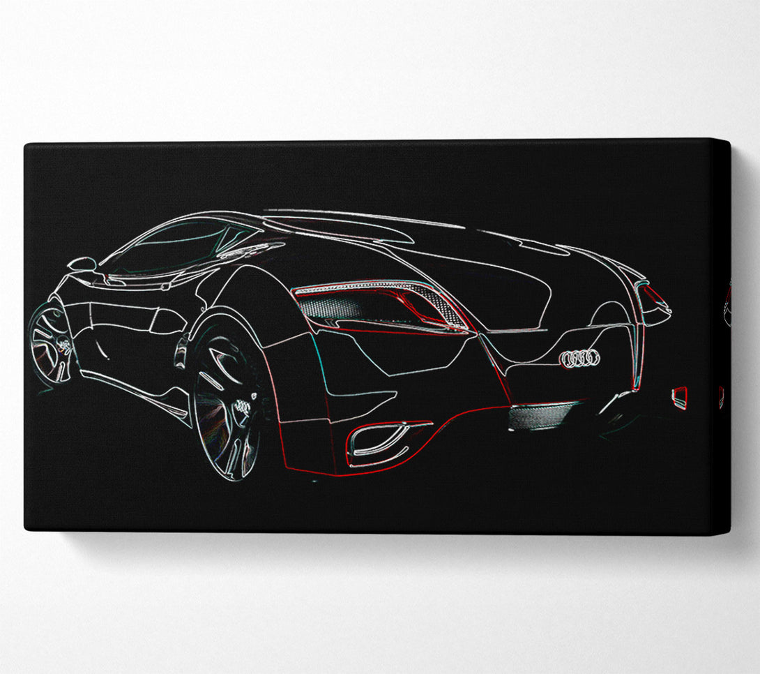  A Canvas Print of Bugatti Veyron Psychedelic Rear Canvas Art