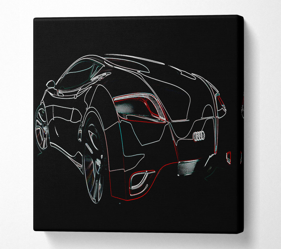  A Canvas Print of Bugatti Veyron Psychedelic Rear Canvas Art