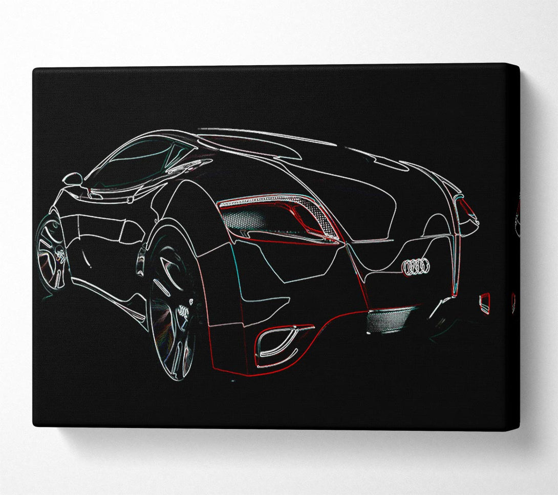  A Canvas Print of Bugatti Veyron Psychedelic Rear Canvas Art