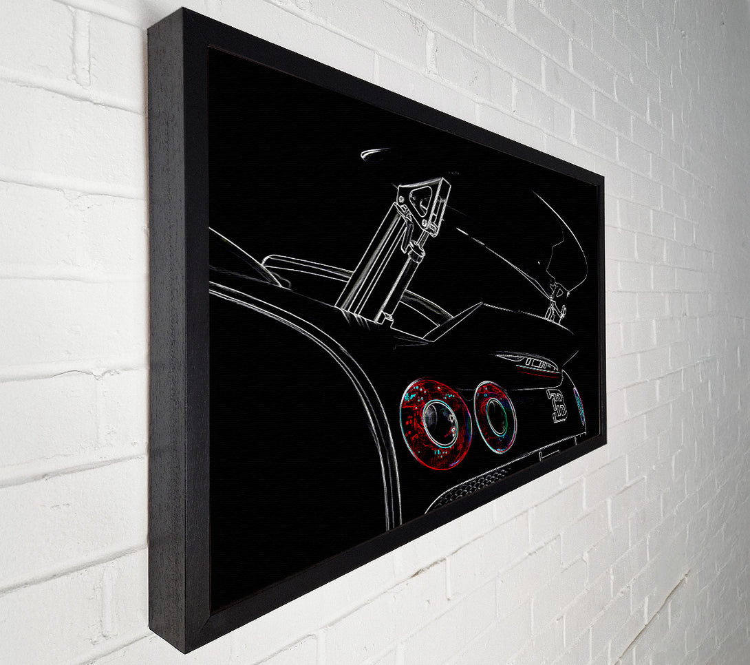  A Canvas Print of Bugatti Veyron Rear Spoiler Psychedelic Canvas Print