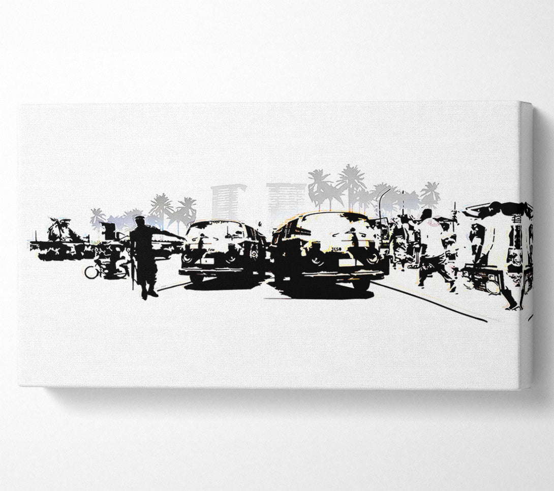  A Canvas Print of Boy Street Racers Canvas Wall Art