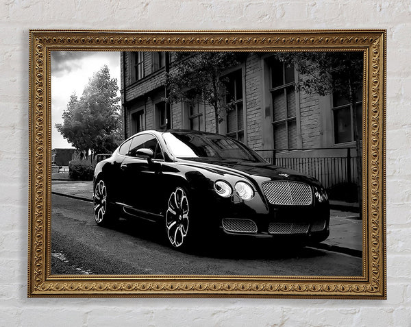 Bentley Black And White Framed Print