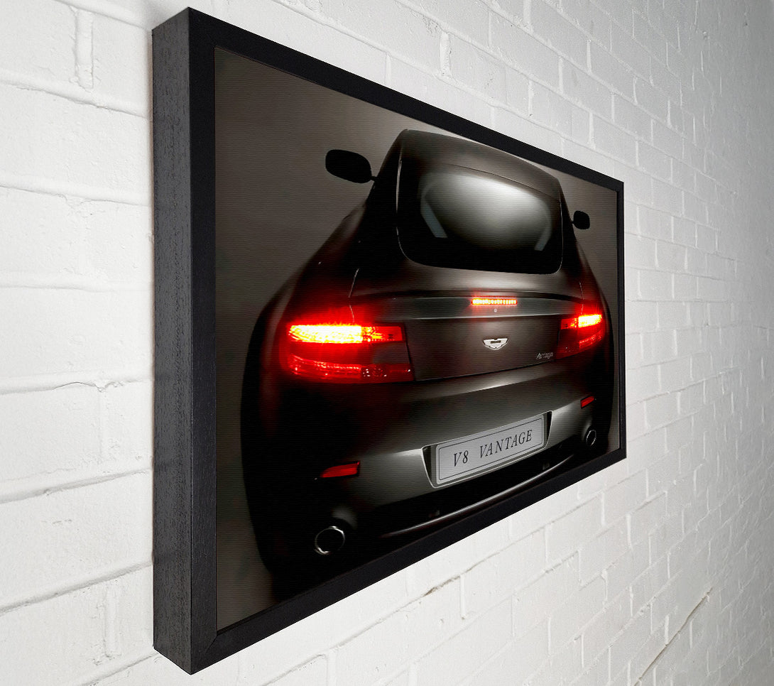  A Canvas Print of Aston Martin Vantage Gun Metal Grey Rear Canvas Art
