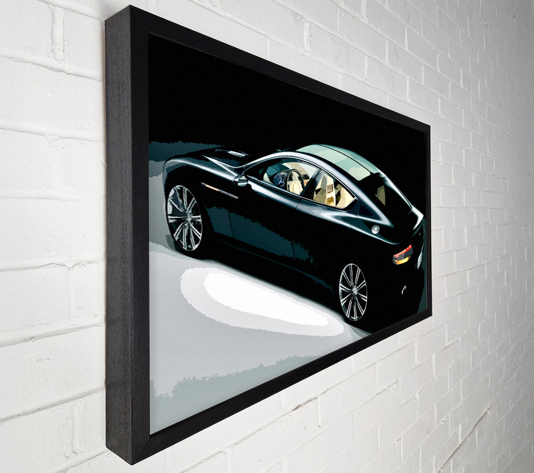  A Canvas Print of Aston Martin Vantage Black Canvas Wall Art