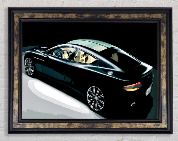 Aston Martin Vantage Black Framed Print
