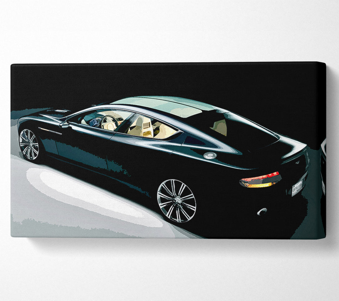  A Canvas Print of Aston Martin Vantage Black Canvas Wall Art