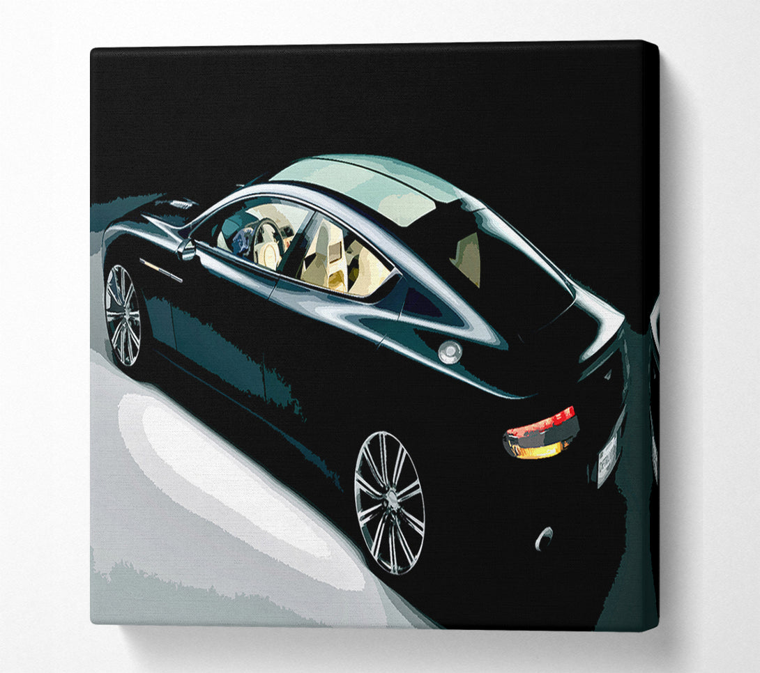  A Canvas Print of Aston Martin Vantage Black Canvas Wall Art