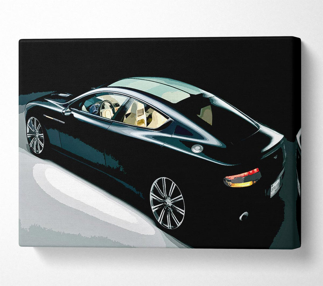  A Canvas Print of Aston Martin Vantage Black Canvas Wall Art