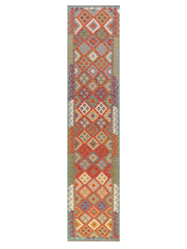 Maimana Afghanistan Kilim Runner - 388 x 83 cm