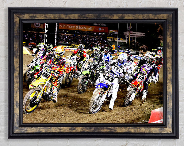 Ama Motorcross Framed Print