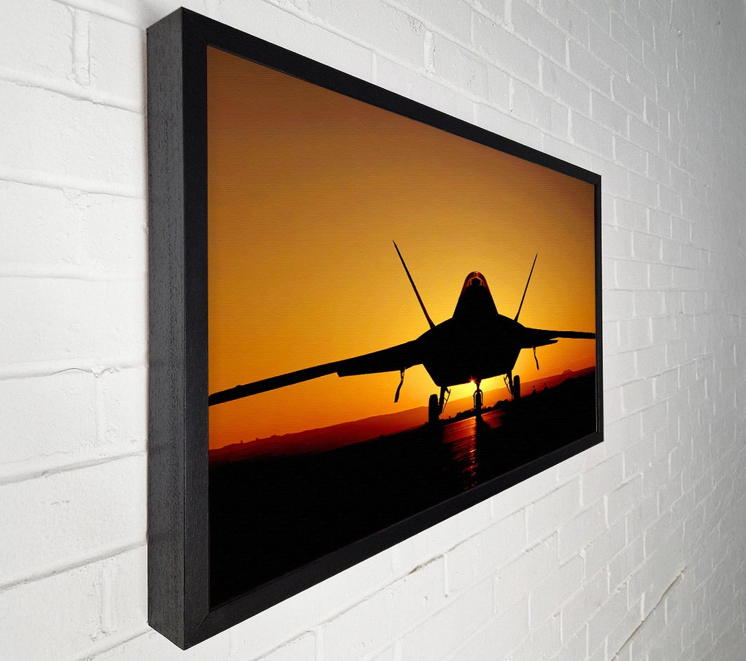  A Canvas Print of Airoplane At Sunset Canvas Art