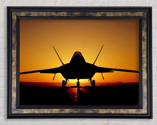Airoplane At Sunset Framed Print