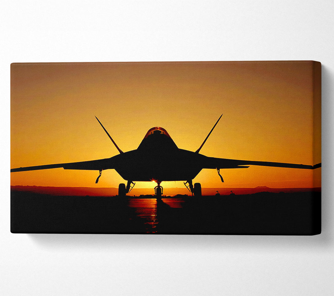 A Canvas Print of Airoplane At Sunset Canvas Art