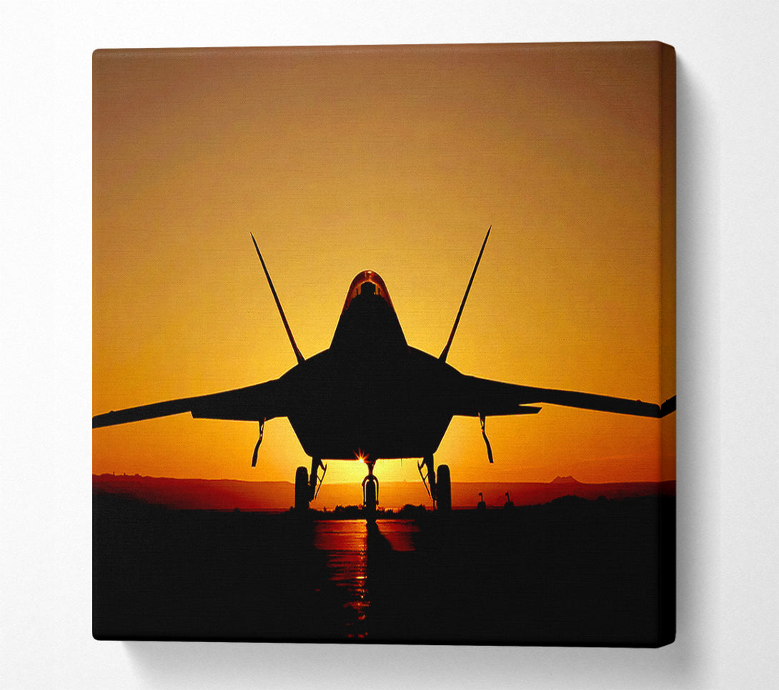  A Canvas Print of Airoplane At Sunset Canvas Art