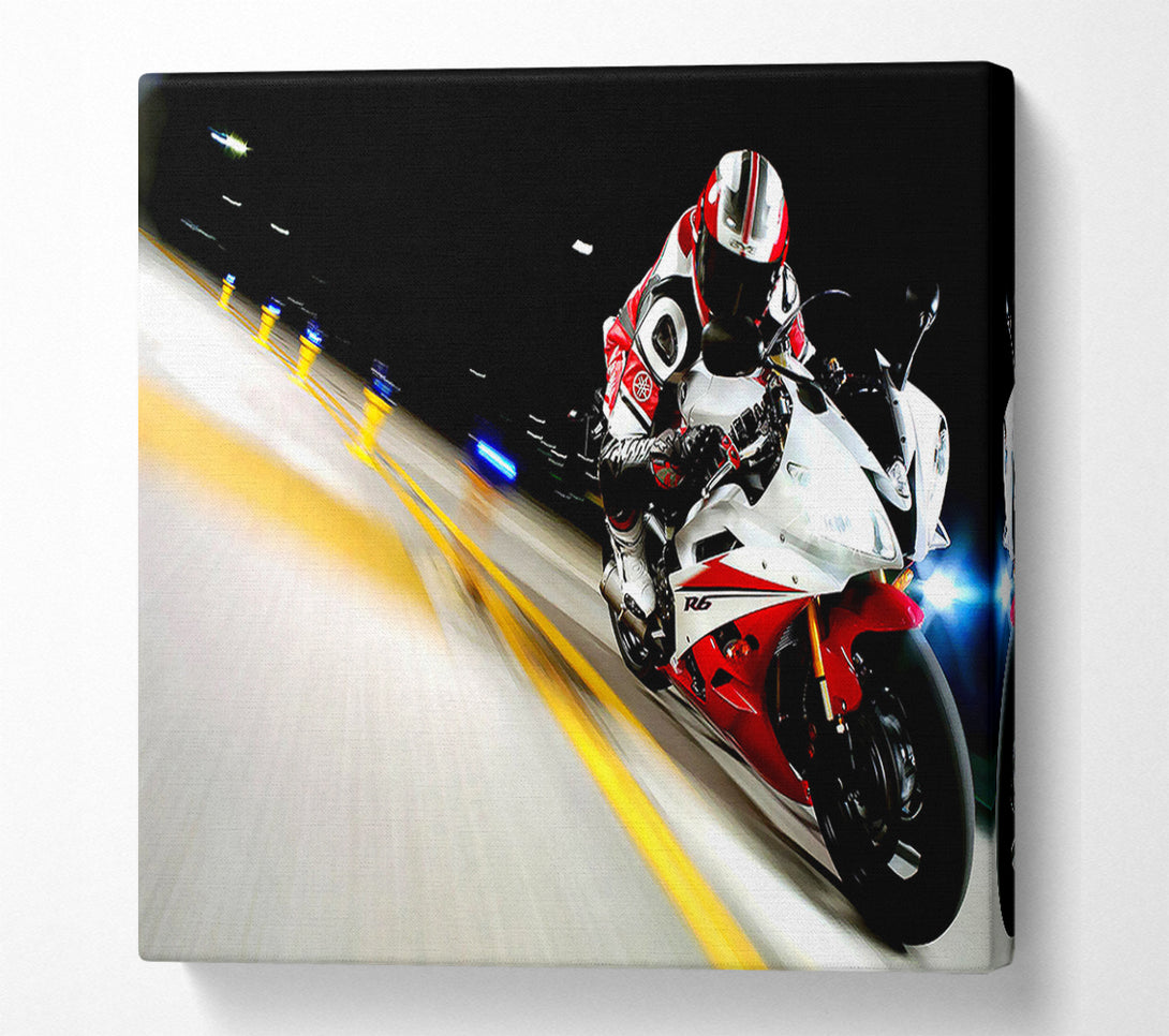  A Canvas Print of 2007 Yamaha Yzfr6 Race Canvas Art