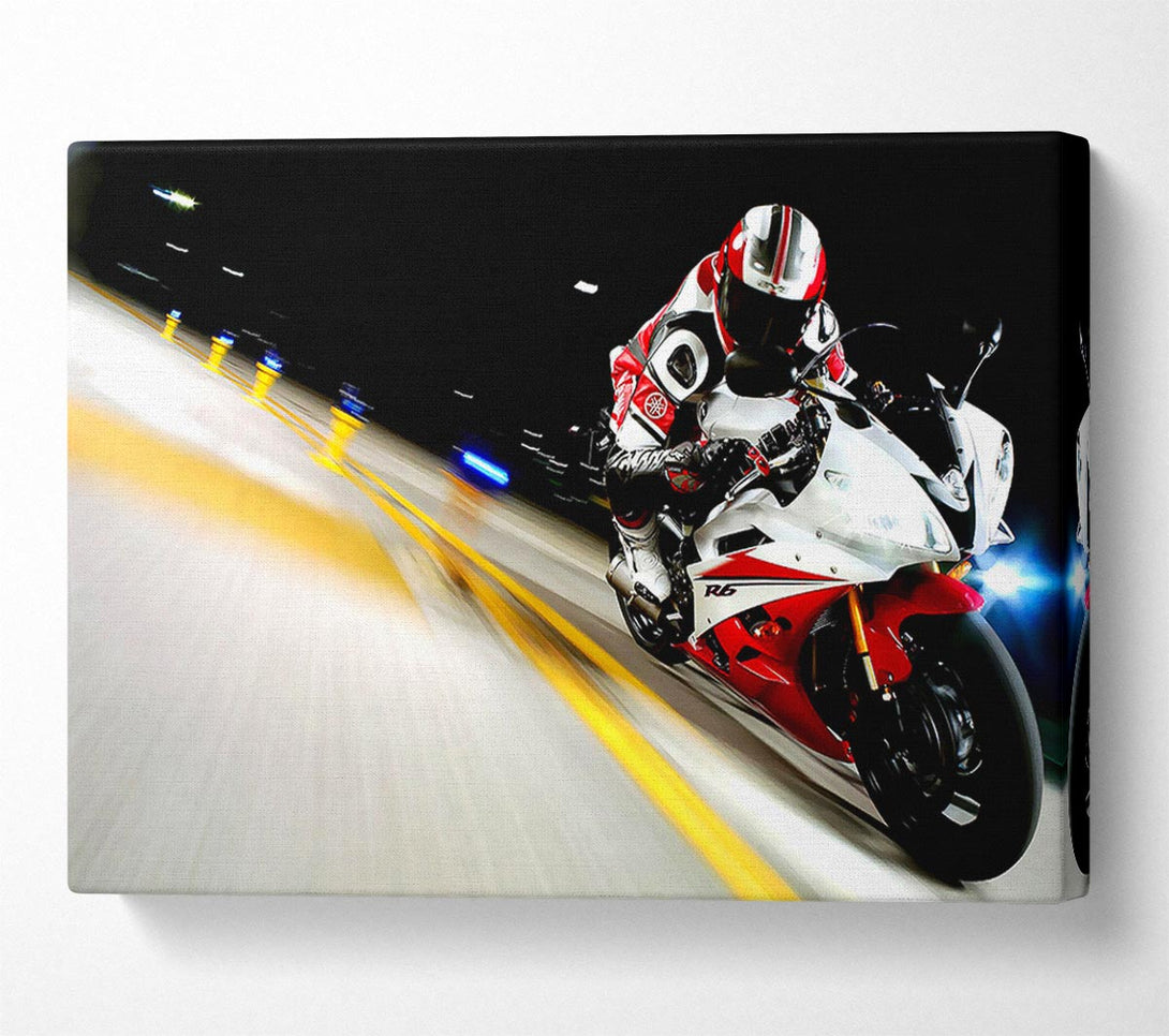 A Canvas Print of 2007 Yamaha Yzfr6 Race Canvas Art