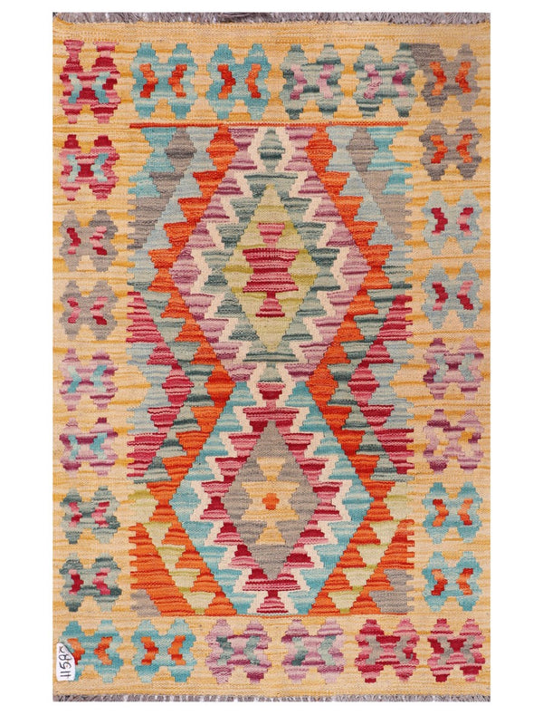 Maimana Afghanistan Kilim Rug - 119 x 82 cm