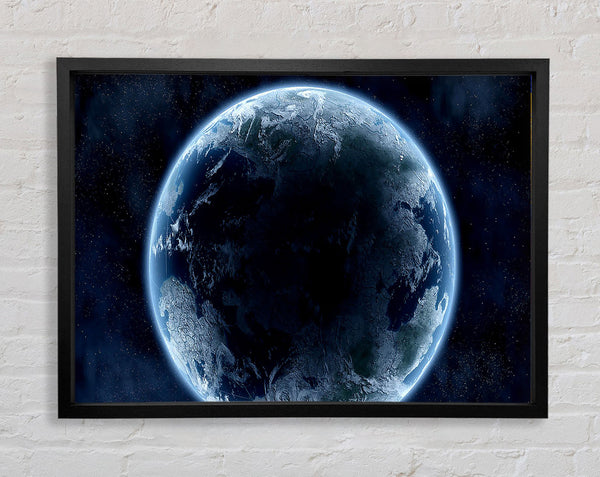 Planet Universe Blue Framed Print
