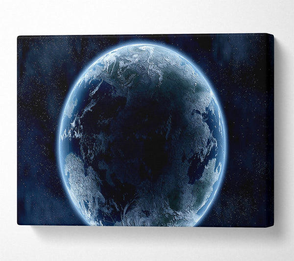  A Canvas Print of Planet Universe Blue Canvas Wall Art