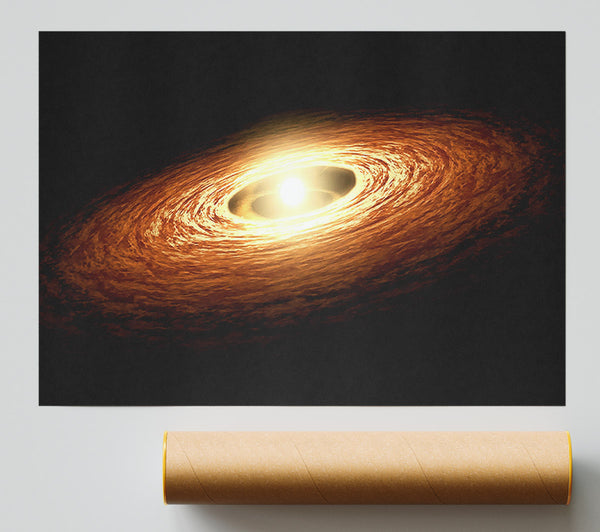Golden Ring Galaxy Giclee Print