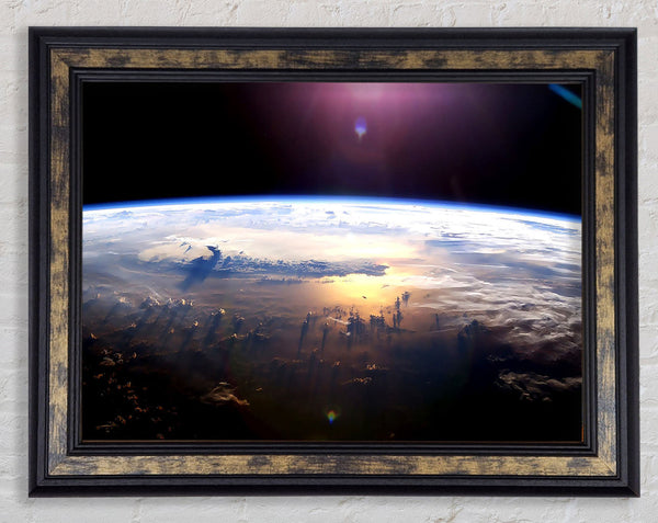 Pacific Ocean From Space Framed Print