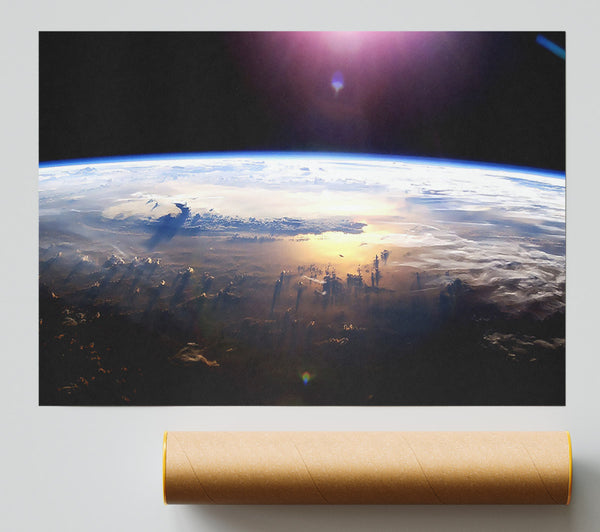 Pacific Ocean From Space Giclee Print