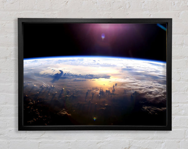 Pacific Ocean From Space Framed Print