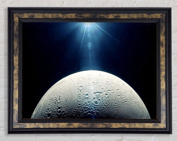 Moon In Space Framed Print