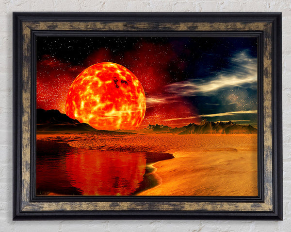 The Sun On Mars Framed Print