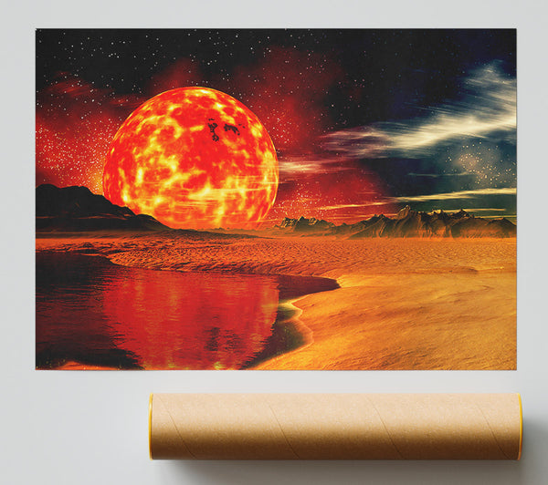 The Sun On Mars Poster
