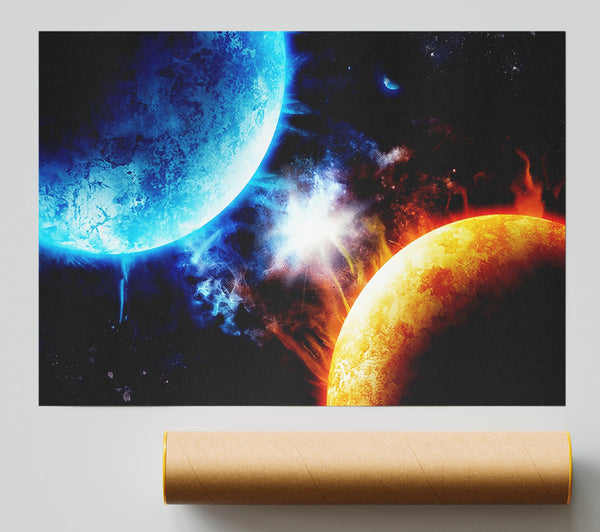 Hot And Cold Galaxies Poster
