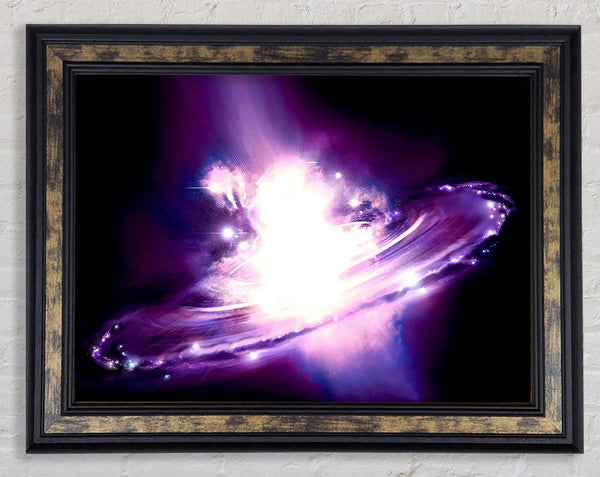 Pink Exploding Star Framed Print