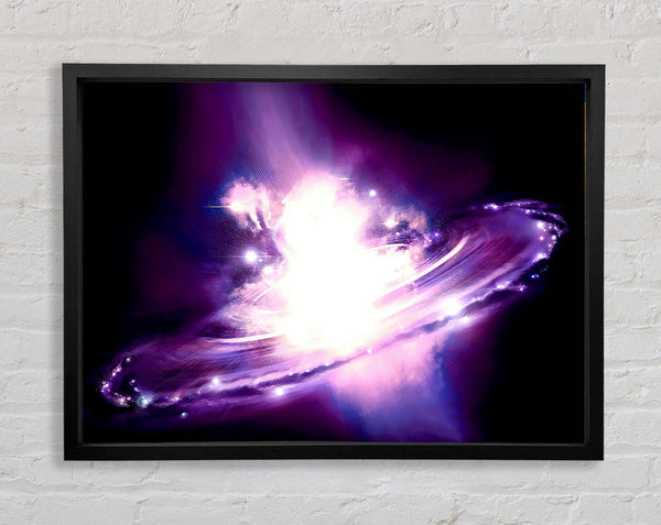 Pink Exploding Star Framed Print