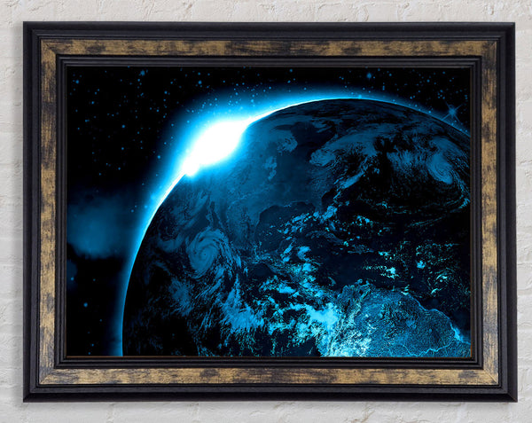Sunrise Over Planet Framed Print