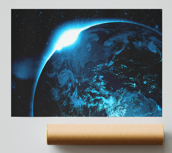 Sunrise Over Planet Print