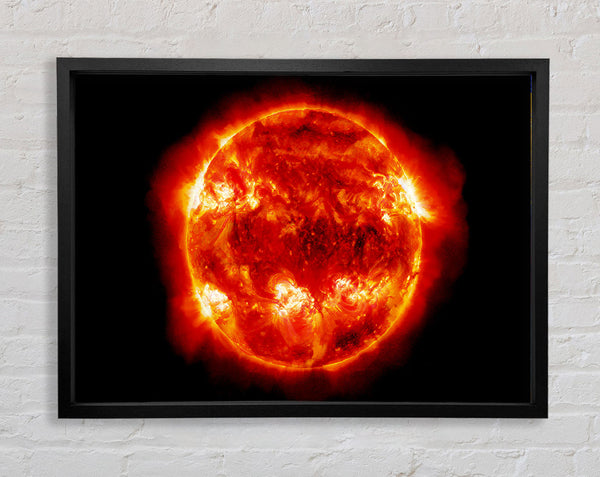 Red Sun Fire Glow Framed Print