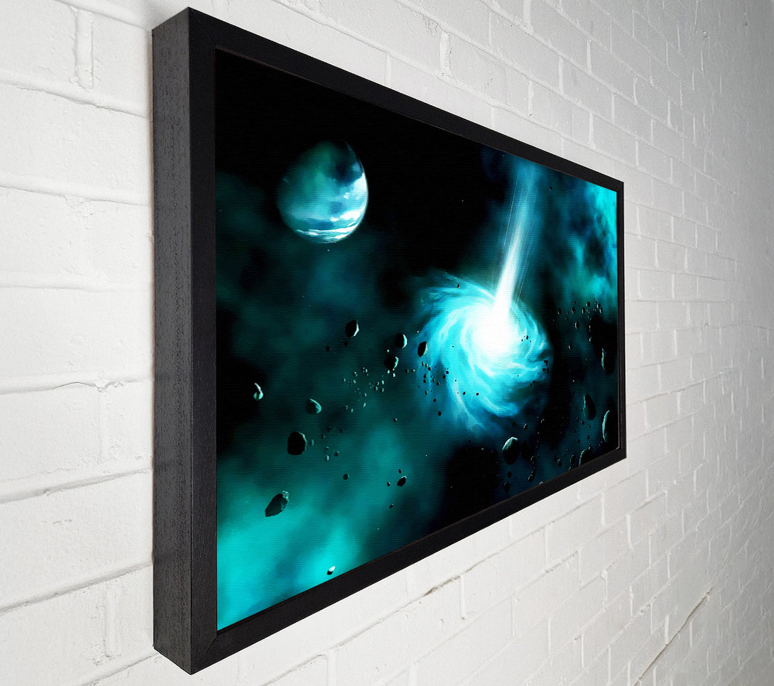  A Canvas Print of Green Star Explosion Canvas Art