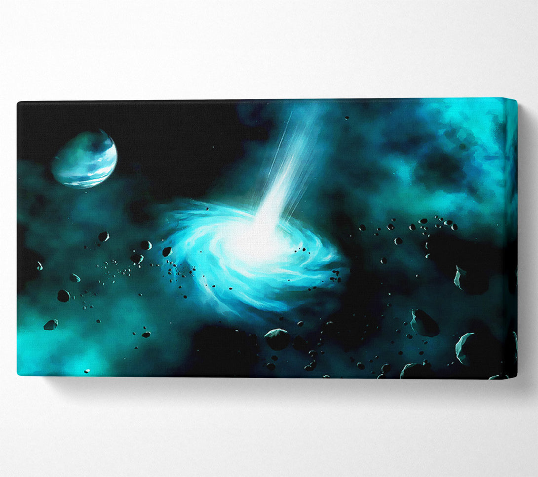  A Canvas Print of Green Star Explosion Canvas Art