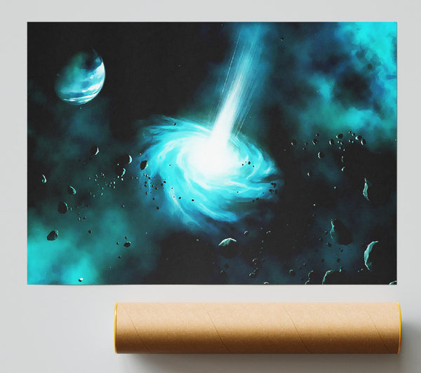 Green Star Explosion Poster