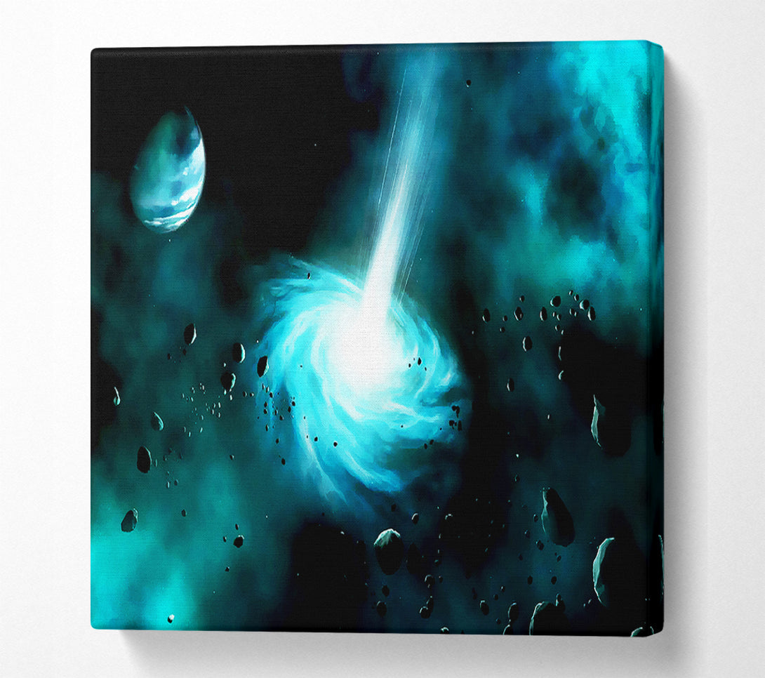  A Canvas Print of Green Star Explosion Canvas Art