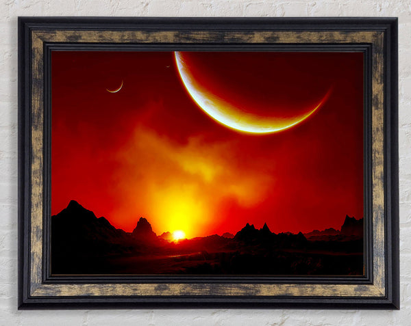 Red Sunrise On Mars Framed Print