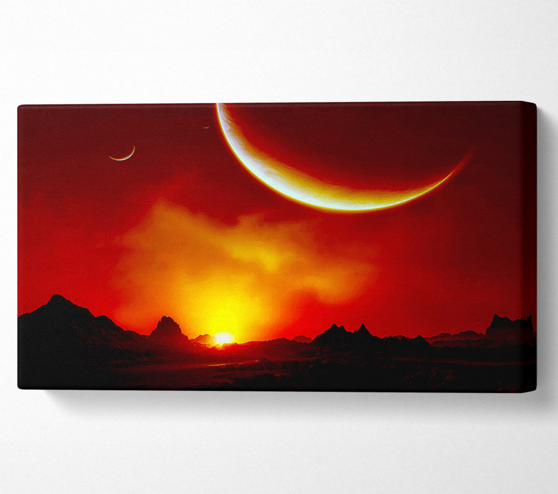  A Canvas Print of Red Sunrise On Mars Canvas Art