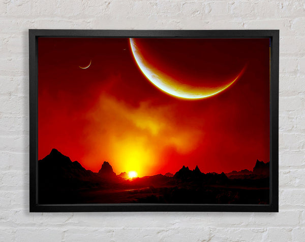 Red Sunrise On Mars Framed Print