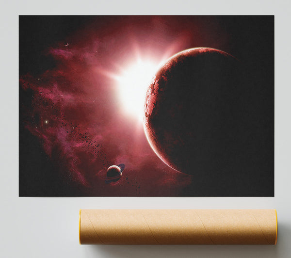 Eclipse Of The Red Planet Print