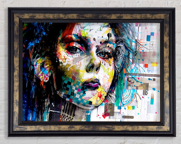 Girl Colours Framed Print