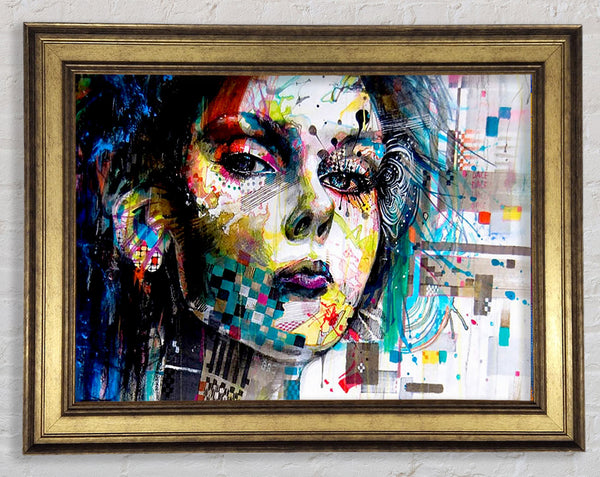Girl Colours Framed Print